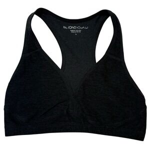 Beyond Yoga Black Racerback Sports Bra Women's L Made in USA Yoga